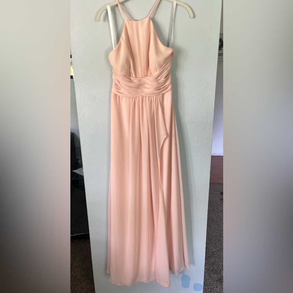 Bill Levkoff Pink Strapless Sweetheart Gown